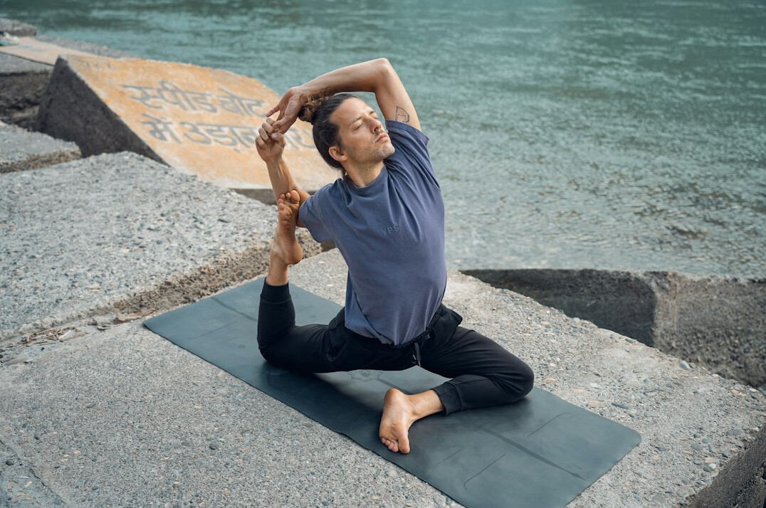 senior woman doing yoga