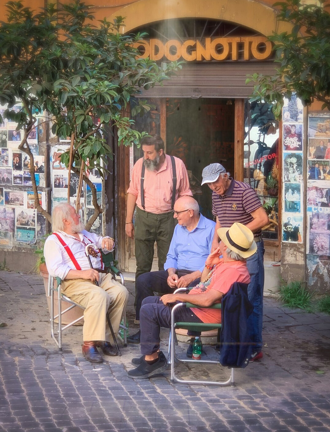 group of seniors enjoying conversation