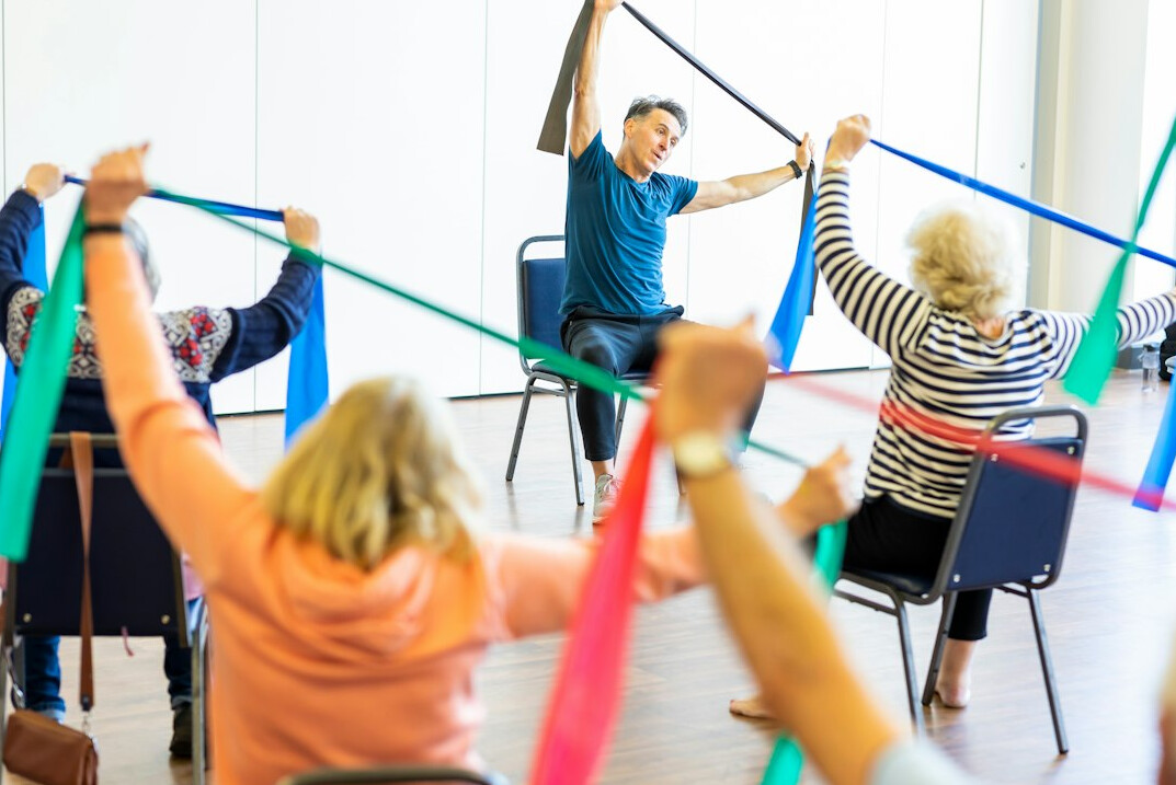 seniors in modern fitness program
