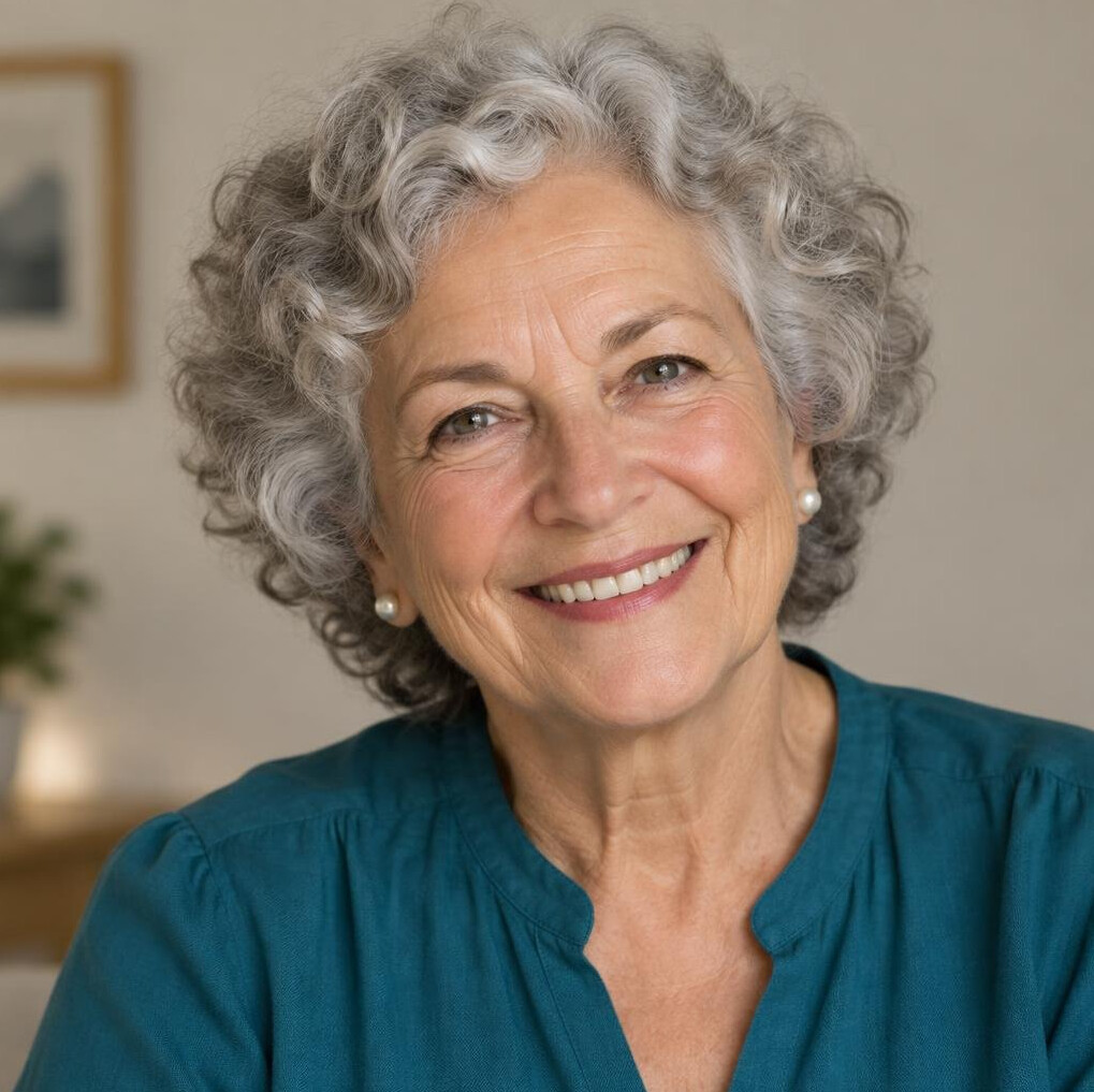 Portrait of a smiling senior woman community member