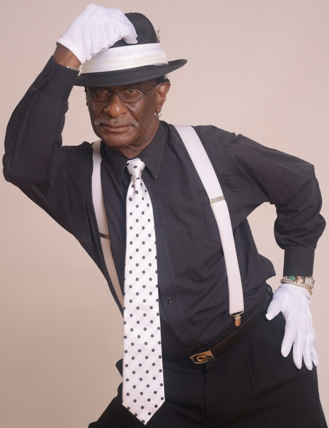 Portrait of an active senior man in dance attire
